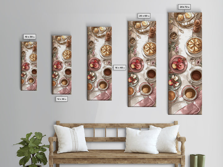 Apple Pie Cooling Framed Canvas Print, Kitchen Art, Luxury Decor, Kitchen Decor, Fine Art, Kitchen, Art Prints, Digital Art, KIT-1x3-20