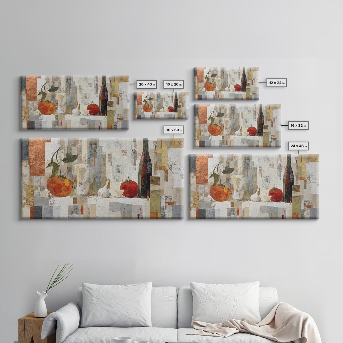 Fresh Bread with Butter and Honey Framed Canvas Print, Kitchen Art, Home Decor, Kitchen Decor, Fine Art, Kitchen, Digital Print, KIT-2x1-86