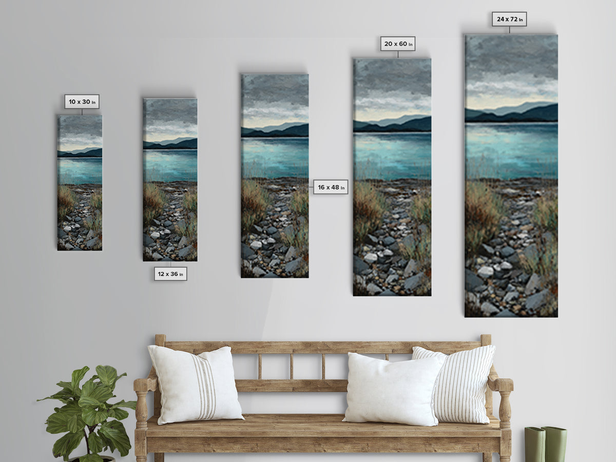 Rocky Scottish Highland Canvas Print, Landscape Art, Fine Art Print, Living Room Decor, Fine Art, Horizon, Digital Prints, LAN-1x3-5