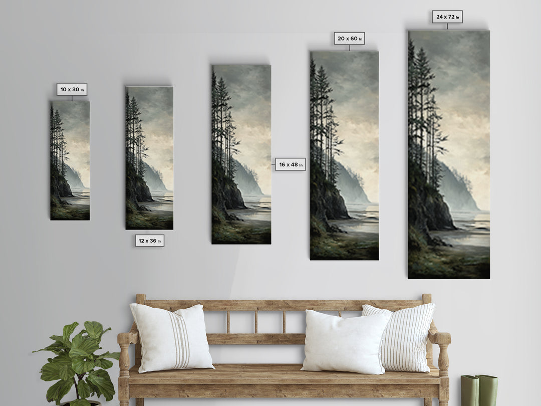 Volcanic Black Beach Framed Canvas Print, Landscape Art, Fine Art Print, Living Room Decor, Fine Art, Horizon, Digital Prints, LAN-1x3-50