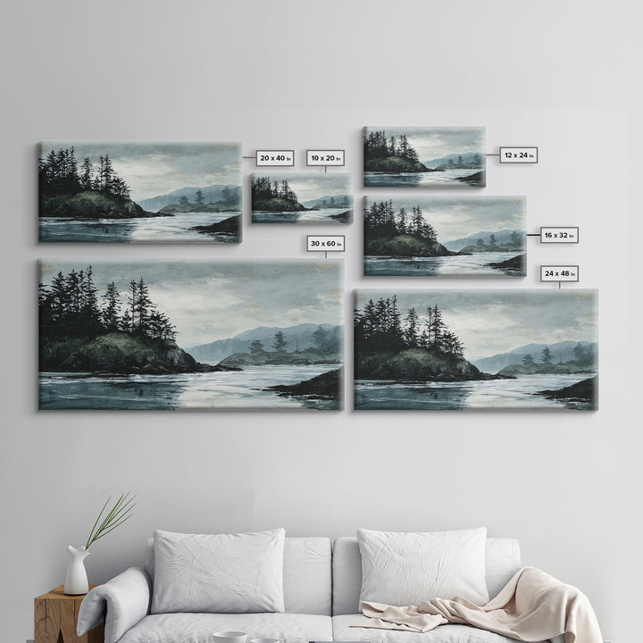 Volcanic Black Beach Canvas Print, Landscape Art, Art Prints, Living Room Decor, Fine Art, Horizon, Abstract Wall Art, LAN-2x1-58