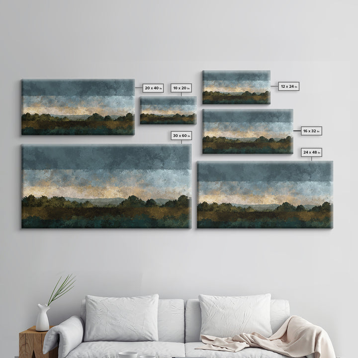 Old Country Road Canvas Print, Landscape Art, Printable Wall Art, Living Room Decor, Oil Painting, Horizon, Horizontal Wall Art, LAN-2x1-64