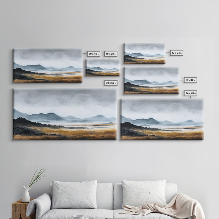 Volcanic Black Beach Canvas Print, Landscape Art, Art Prints, Living Room Decor, Fine Art, Horizon, Abstract Wall Art, LAN-2x1-82