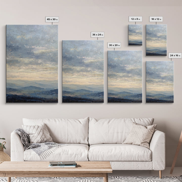 Storm Clouds over an Open Prairie Canvas Print, Landscape Art, Original Painting, Living Room Decor, Fine Art, Horizon, LAN-2x3-35