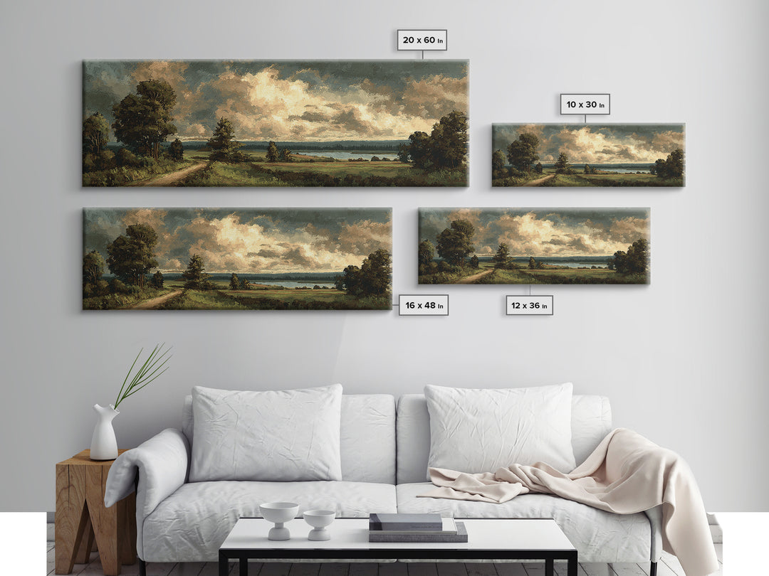 Old Country Road Canvas Print, Landscape Art, Gallery Decor, Living Room Decor, Fine Art, Horizon, Wall Art, Home Decor, LAN-3x1-36