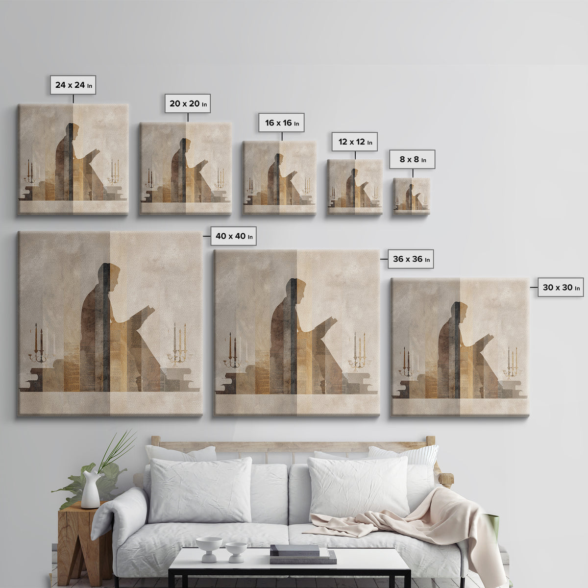 Minimal Book Silhouette Canvas Print, Library Art, Contemporary Art, Library Decor, Abstract Art, Archive, Wall Art Print, LIB-1x1-89