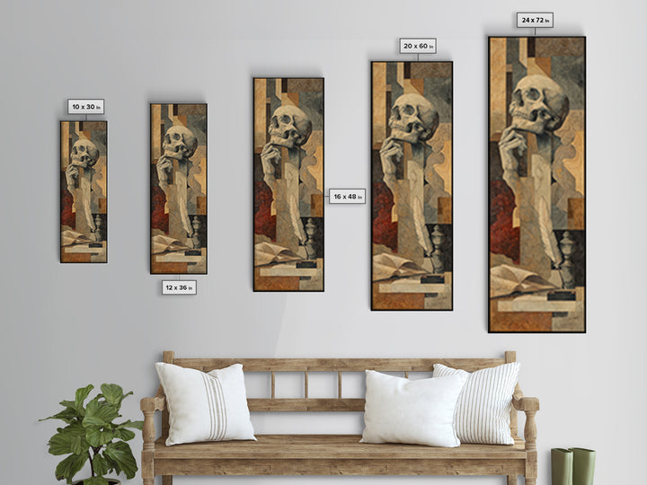 Renaissance Reading Figure Canvas Print, Library Art, Whimsical Art, Library Decor, Fine Art, Archive, Statement Artwork, LIB-1x3-59