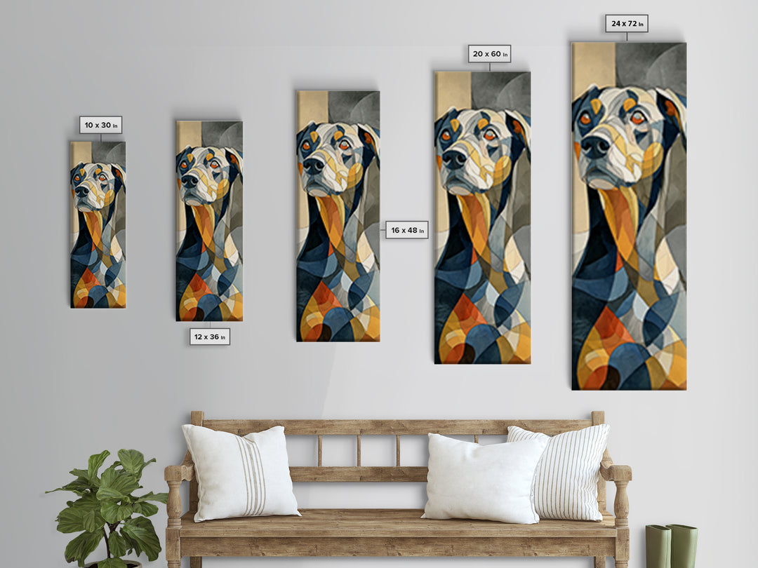 Continuous Line Dog Portrait Canvas Print, Line Art, Luxury Decor, Living Room Decor, Fine Art, Line, Printable, LIN-1x3-1