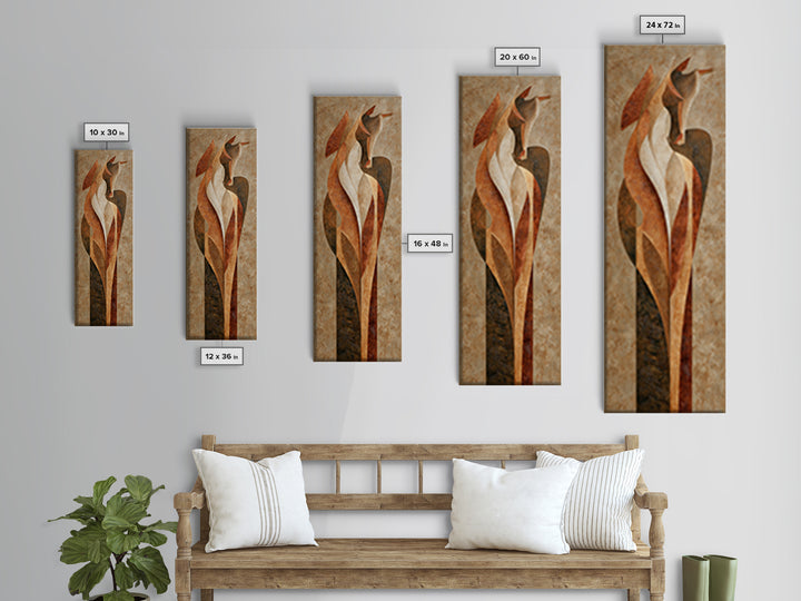 Abstract Horse Formed from Graceful Contour Canvas Print, Line Art, Printable Art, Living Room Decor, Abstract Art, Line, LIN-1x3-16