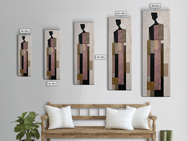 Minimal Eyes and Nose Composition Canvas Print, Line Art, Fine Art Print, Living Room Decor, Abstract Art, Line, Wall Decor, LIN-1x3-2