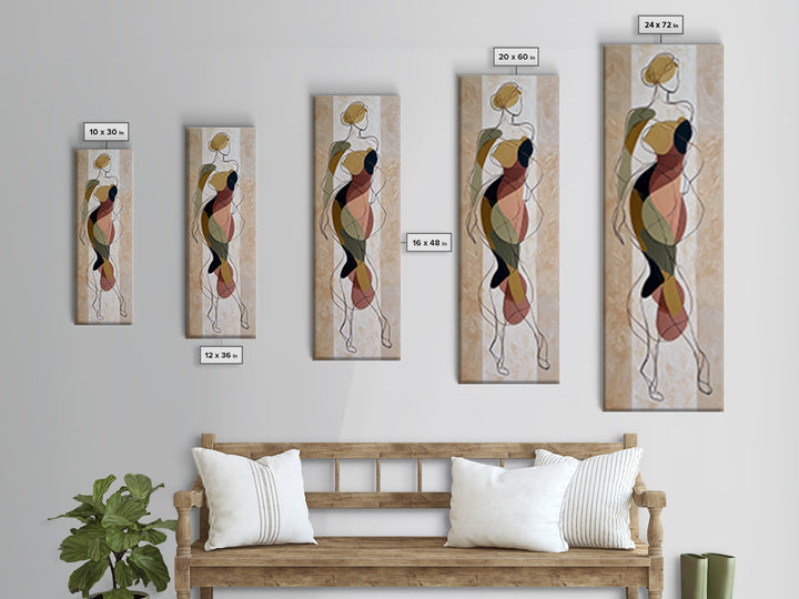 Continuous Line Dancer Canvas Print, Line Art, Modern Decor, Living Room Decor, Abstract Art, Line, Contemporary Art, LIN-1x3-43