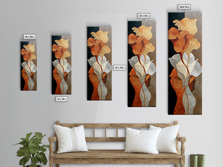 Face and Flower Blended into One Contour Canvas Print, Line Art, Canvas Print, Living Room Decor, Oil Painting, Line, LIN-1x3-44