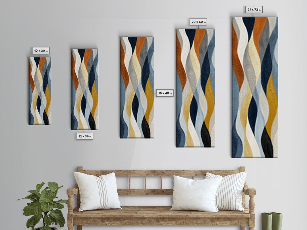 Minimal Angel Wing Contour Canvas Print, Line Art, Custom Portrait, Living Room Decor, Fine Art, Line, Living Room Wall Art, LIN-1x3-57