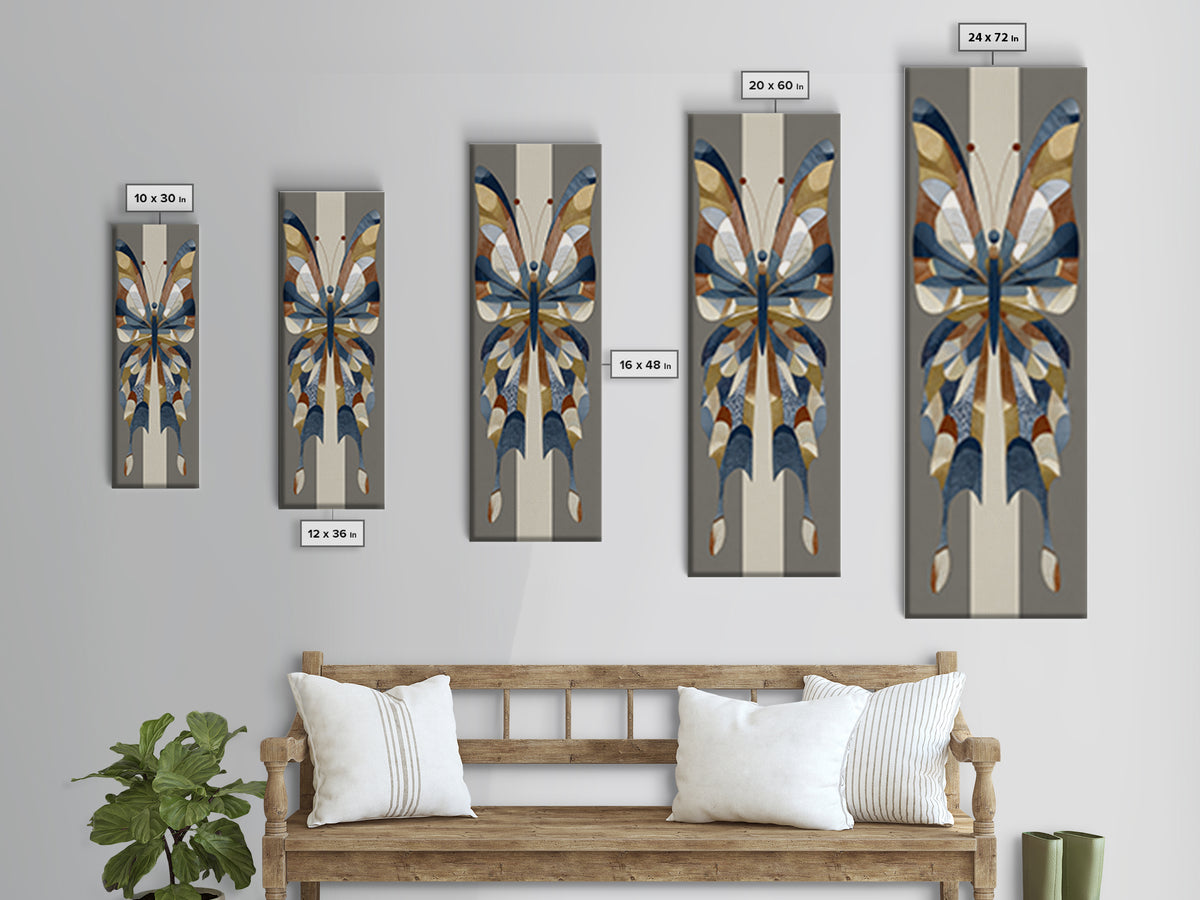 Line Art Butterfly Canvas Print, Line Art, Minimalist Decor, Living Room Decor, Fine Art, Line, Boho Wall Art, Wall Art Print, LIN-1x3-82