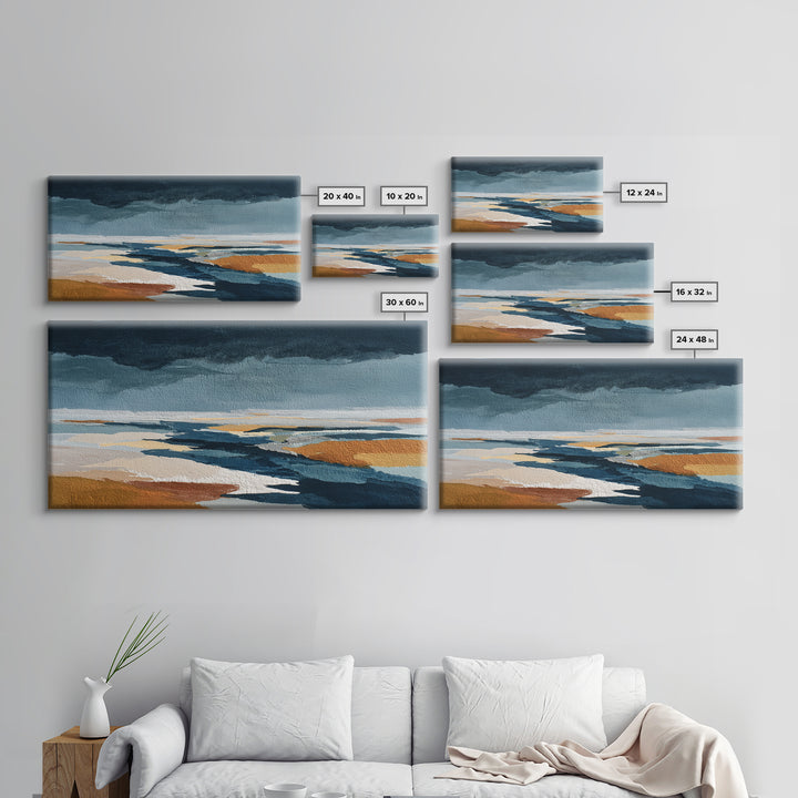 Minimal Eyes and Nose Composition Framed Canvas Print, Line Art, Decor, Living Room Decor, Abstract Art, Line, LIN-2x1-10