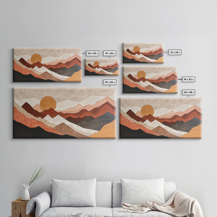 Black Line Mountains Canvas Print, Line Art, Canvas Art, Living Room Decor, Fine Art, Line, Jesus Wall Art, Gallery Wall Art, LIN-2x1-78