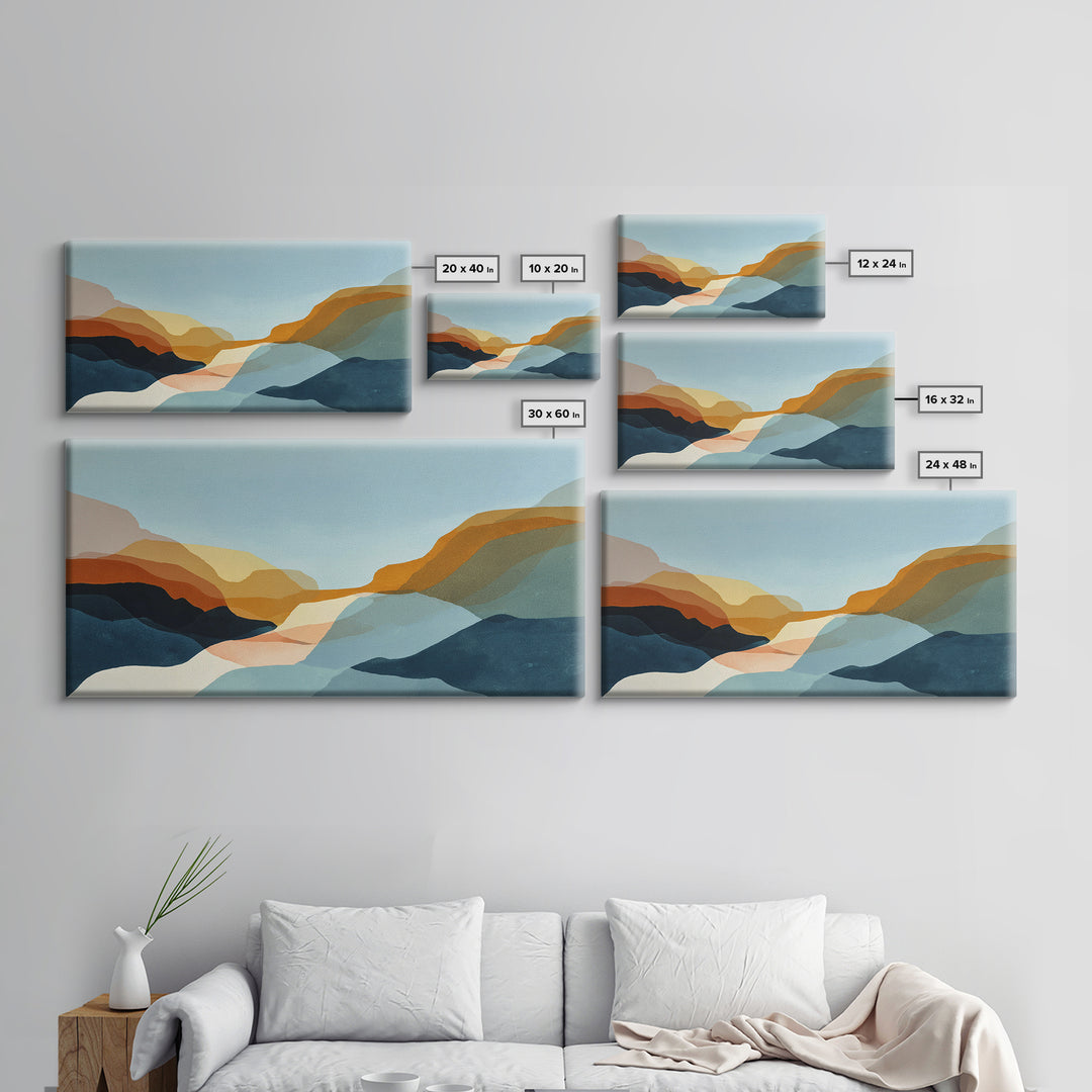 Minimal Eyes and Nose Composition Canvas Print, Line Art, Printable Art, Living Room Decor, Abstract Art, Line, LIN-2x1-82
