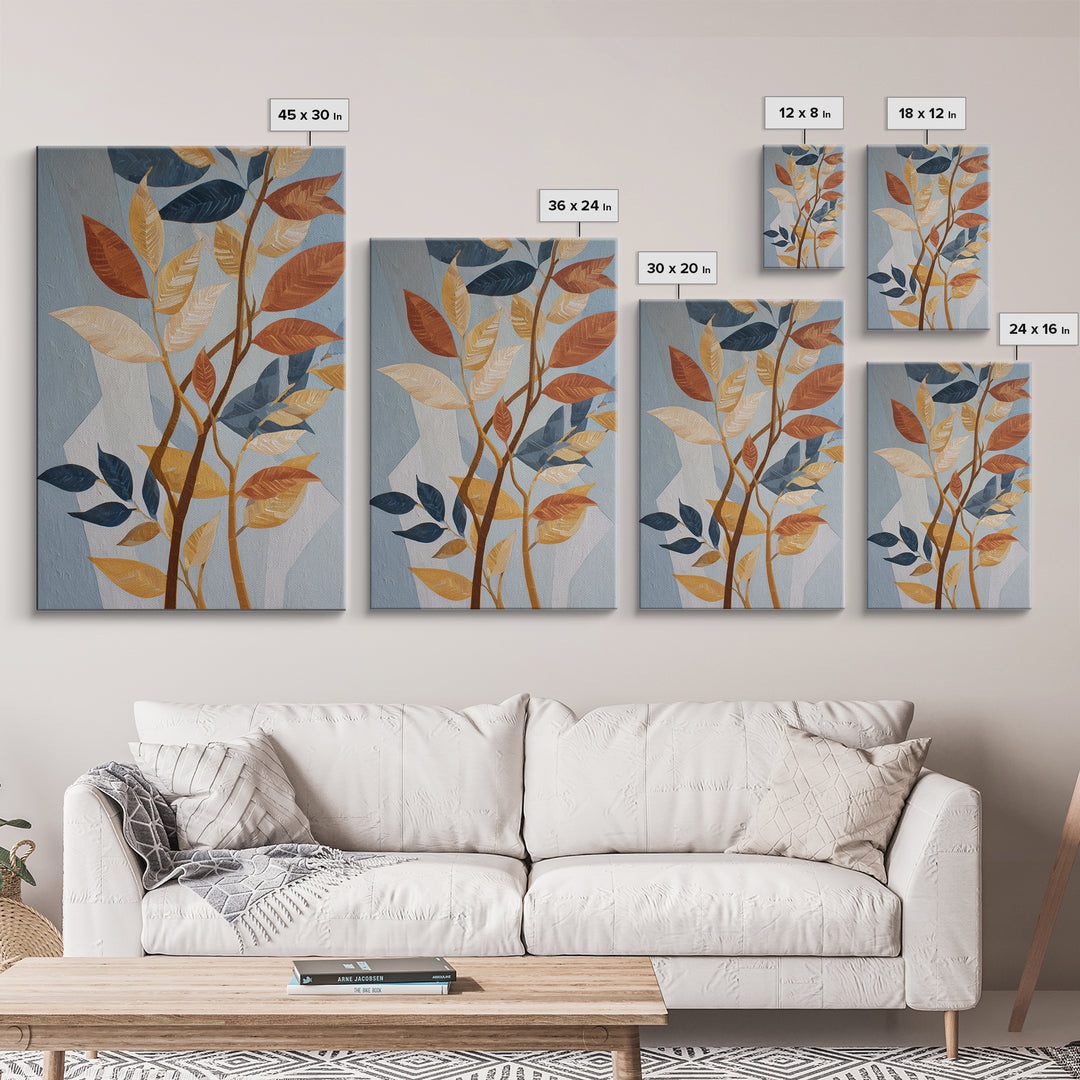 Botanical Branch Drawn Canvas Print, Line Art, Canvas Art, Living Room Decor, Fine Art, Line, Jesus Wall Art, Gallery Wall Art, LIN-2x3-11