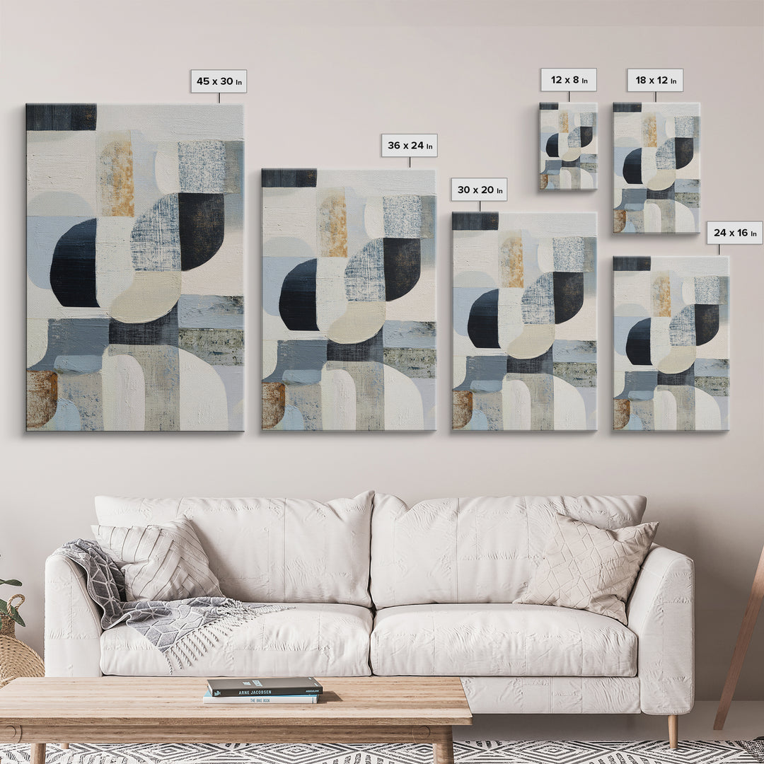 Line Art Shell and Coastal Forms Canvas Print, Line Art, Living Room Wall Art, Living Room Decor, Abstract Art, Line, LIN-2x3-23