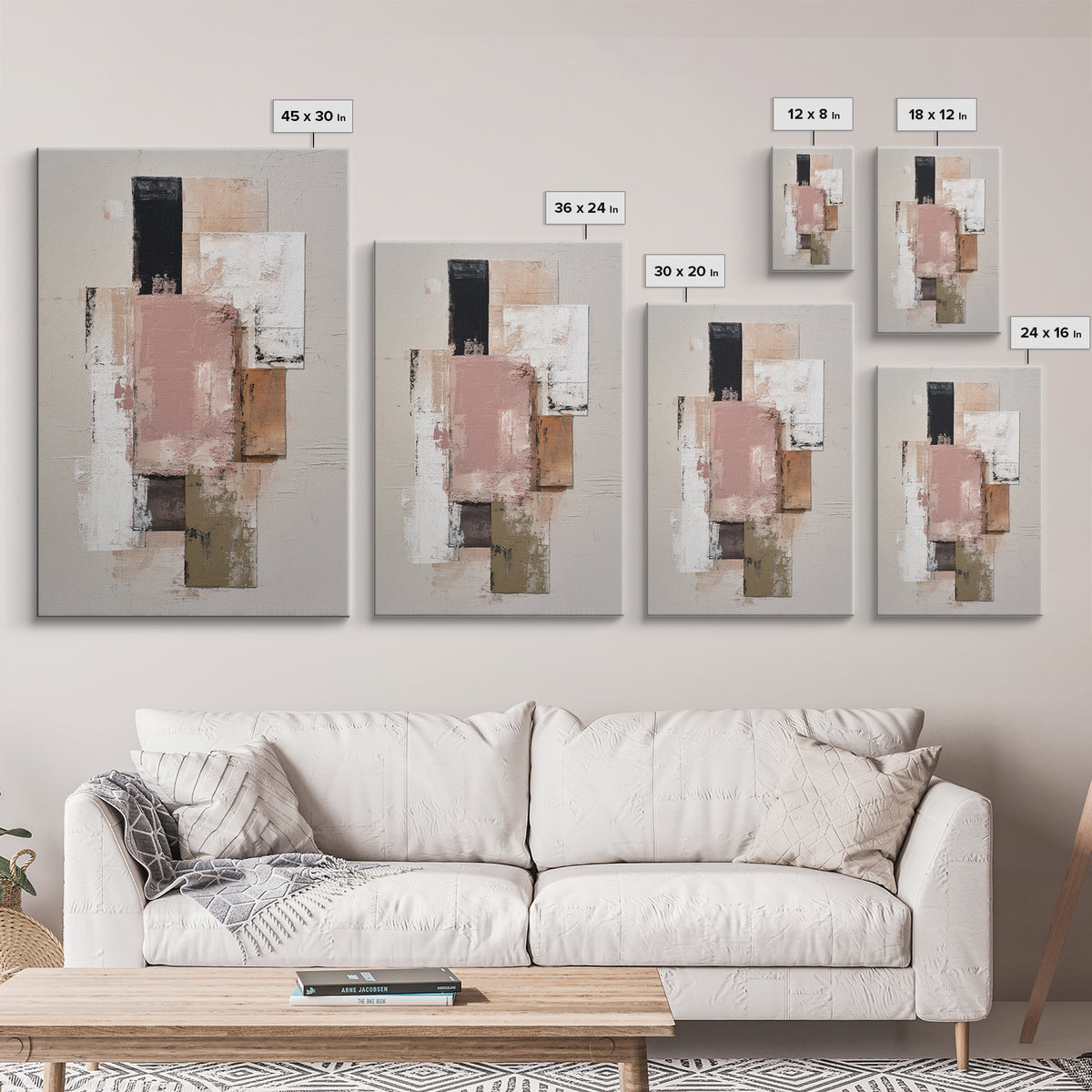 Minimal Nude Figure Canvas Print, Line Art, Gallery Wall Set, Living Room Decor, Fine Art, Line, Textured Painting, LIN-2x3-65