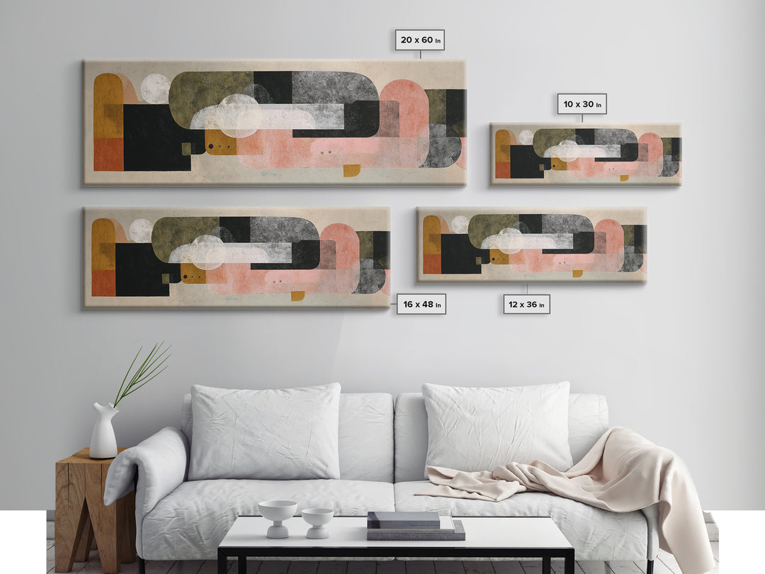 Minimal Eyes and Nose Composition Canvas Print, Line Art, Printable Art, Living Room Decor, Abstract Art, Line, LIN-3x1-30