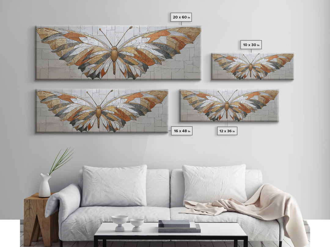 Line Art Butterfly Canvas Print, Line Art, Minimalist Decor, Living Room Decor, Fine Art, Line, Boho Wall Art, Wall Art Print, LIN-3x1-62