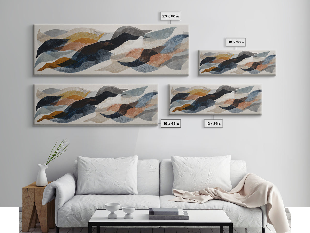 Minimal Angel Wing Contour Canvas Print, Line Art, Luxury Decor, Living Room Decor, Abstract Art, Line, Printable, LIN-3x1-85