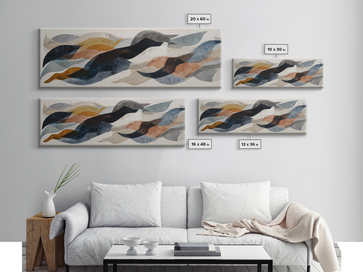 Minimal Angel Wing Contour Canvas Print, Line Art, Luxury Decor, Living Room Decor, Abstract Art, Line, Printable, LIN-3x1-85