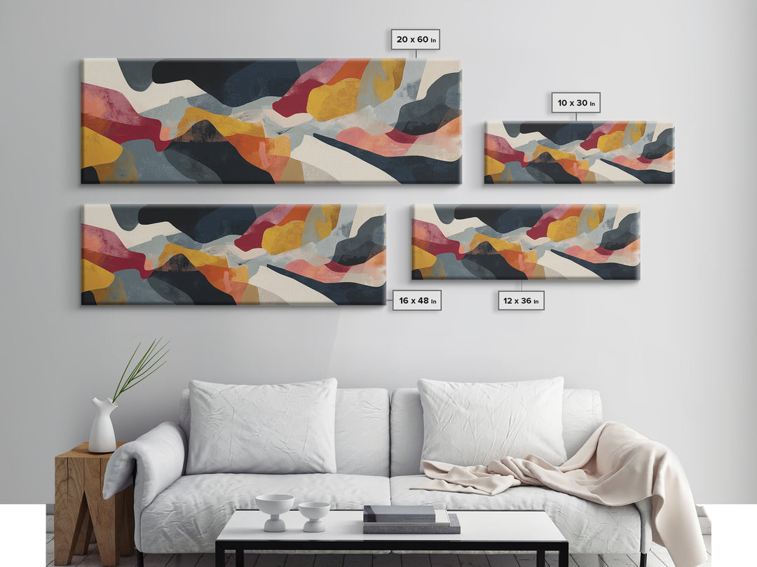 Abstract Horse Formed from Graceful Contour Canvas Print, Line Art, Canvas Art, Living Room Decor, Line, Jesus Wall Art, LIN-3x1-92