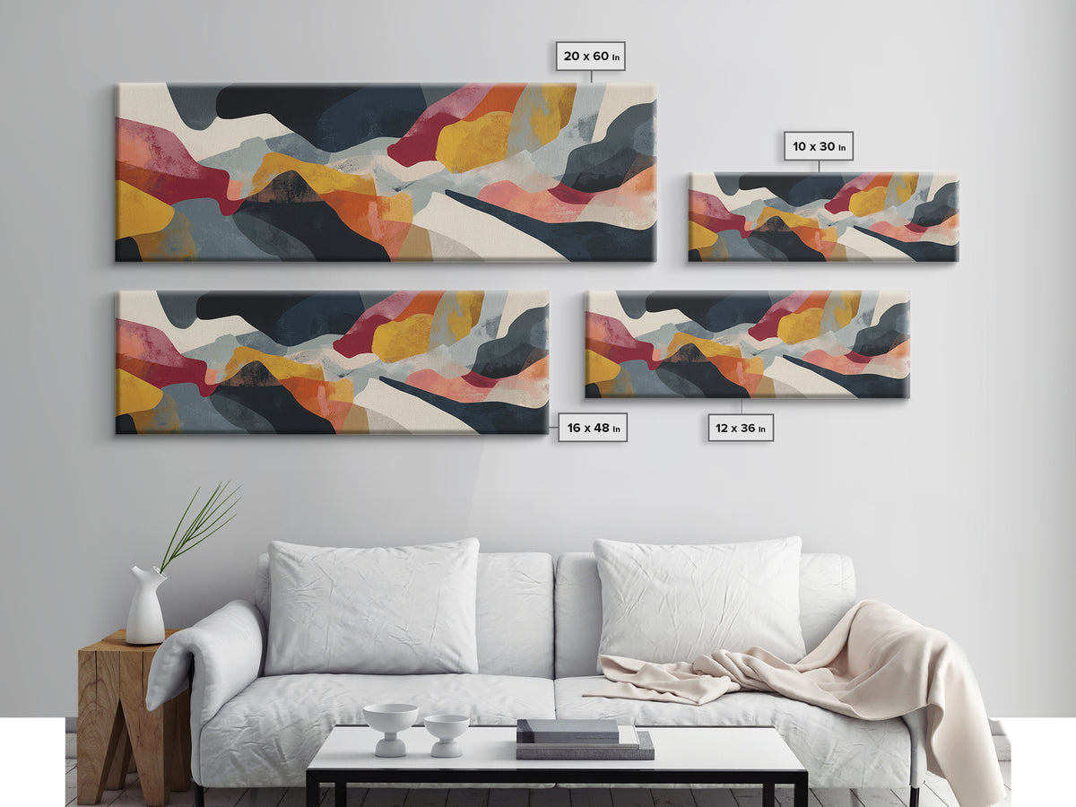 Abstract Horse Formed from Graceful Contour Canvas Print, Line Art, Canvas Art, Living Room Decor, Line, Jesus Wall Art, LIN-3x1-92