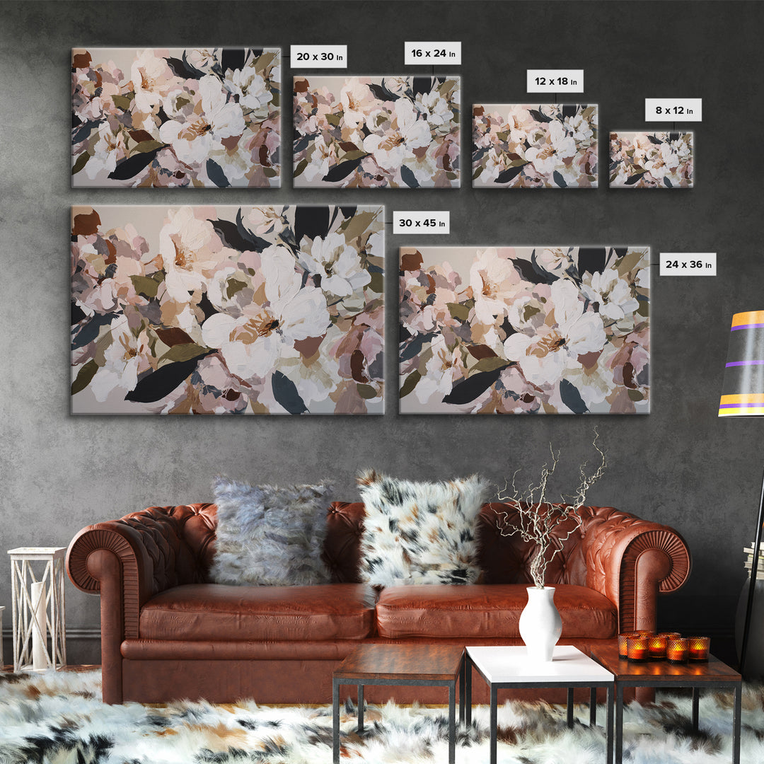 Face and Flower Blended into One Contour Canvas Print, Line Art, Wall Art Print, Living Room Decor, Line, Gallery Wall Set, LIN-3x2-84