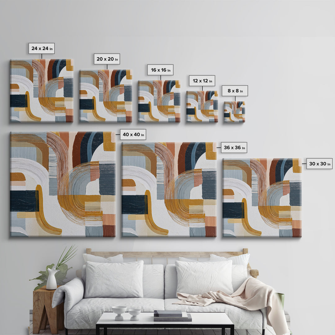 Large Statement Abstract Framed Canvas Print, Living Room Art, Modern Decor, Living Room Decor, Abstract Art, Living, LIR-1x1-1
