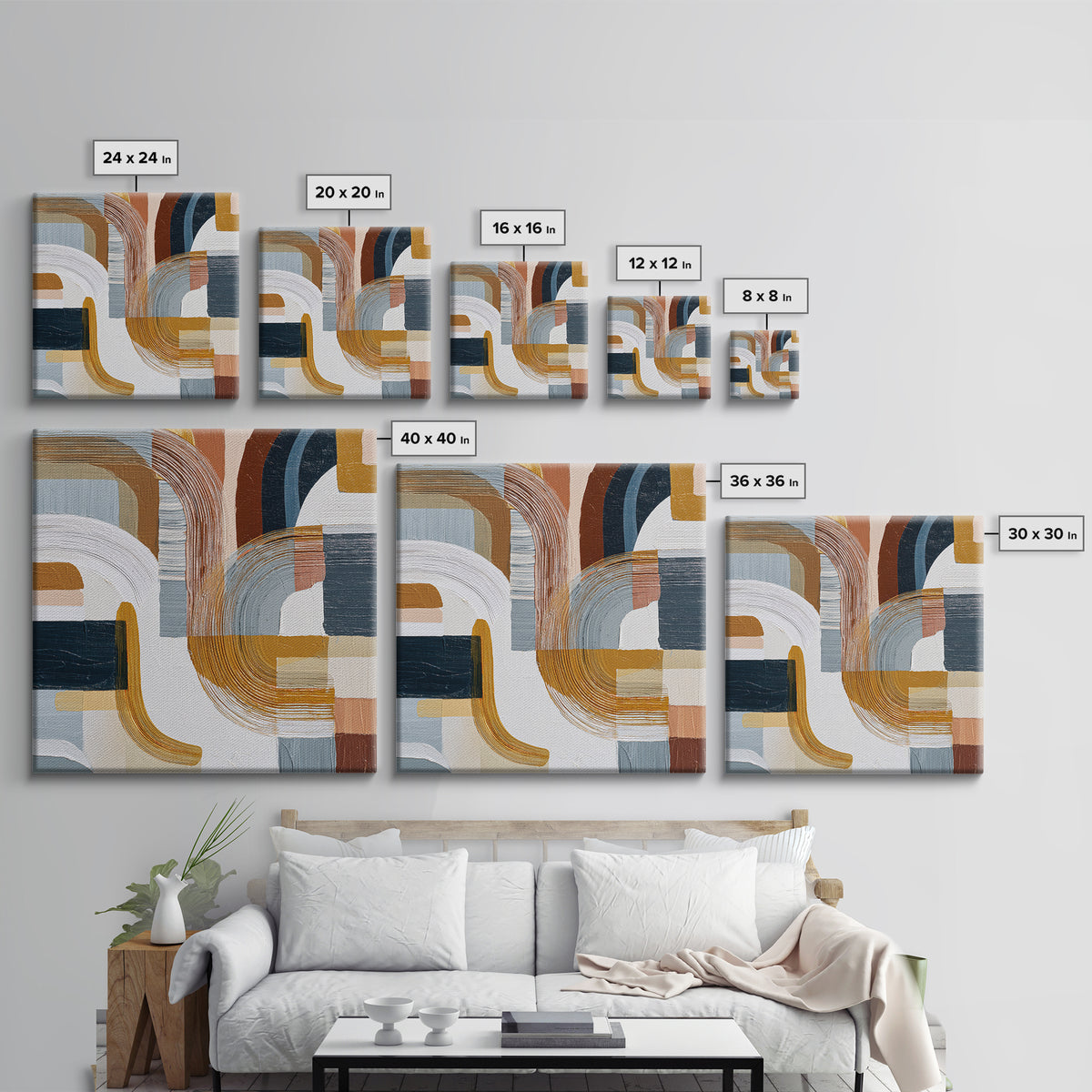 Large Statement Abstract Framed Canvas Print, Living Room Art, Modern Decor, Living Room Decor, Abstract Art, Living, LIR-1x1-1