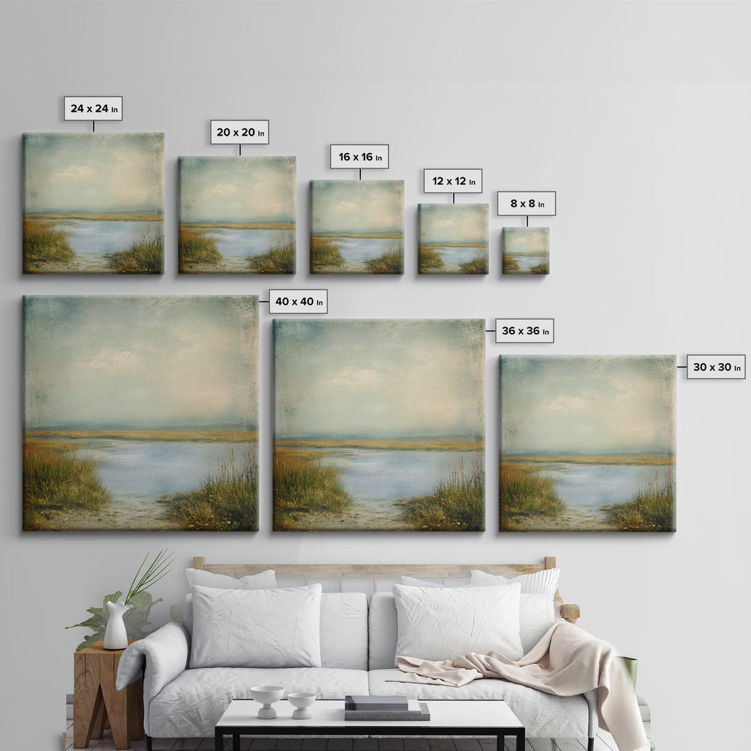 Quiet Meadow Landscape Framed Canvas Print, Living Room Art, Bedroom Decor, Living Room Decor, Living, Bedroom Wall Art, LIR-1x1-47