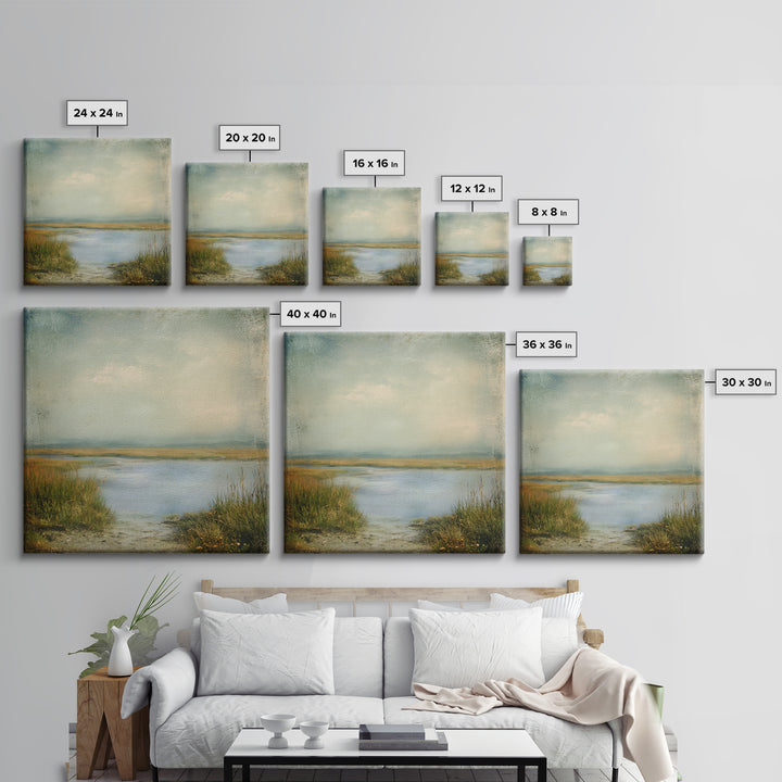 Quiet Meadow Landscape Framed Canvas Print, Living Room Art, Bedroom Decor, Living Room Decor, Living, Bedroom Wall Art, LIR-1x1-47
