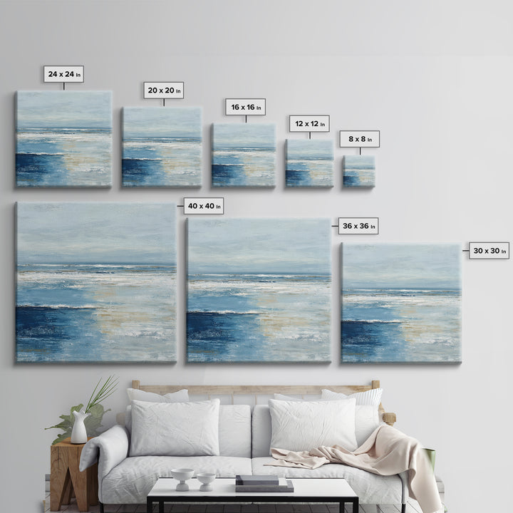 Moody Seascape for Dramatic Focal Point Canvas Print, Living Room Art, Bedroom Wall Art, Living Room Decor, Oil Painting, LIR-1x1-54