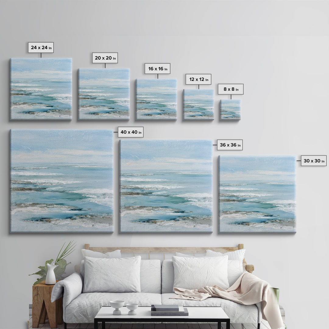 Coastal Aerial Shoreline Canvas Print, Living Room Art, Gallery Decor, Living Room Decor, Fine Art, Living, Wall Art, LIR-1x1-59