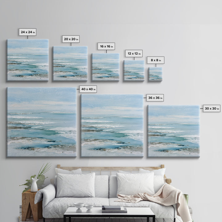 Coastal Aerial Shoreline Canvas Print, Living Room Art, Gallery Decor, Living Room Decor, Fine Art, Living, Wall Art, LIR-1x1-59