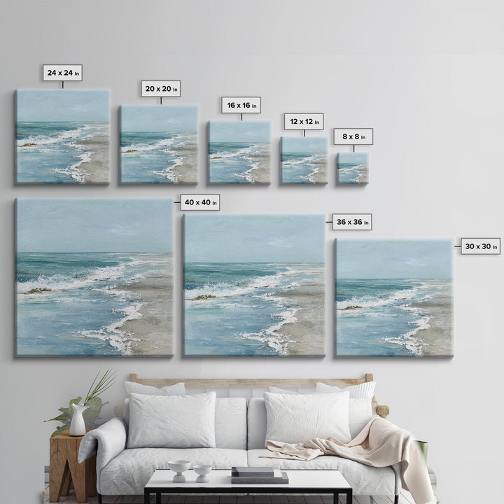 Moody Seascape for Dramatic Focal Point Canvas Print, Living Room Art, Abstract Wall Art, Living Room Decor, Living, Home Decor, LIR-1x1-6