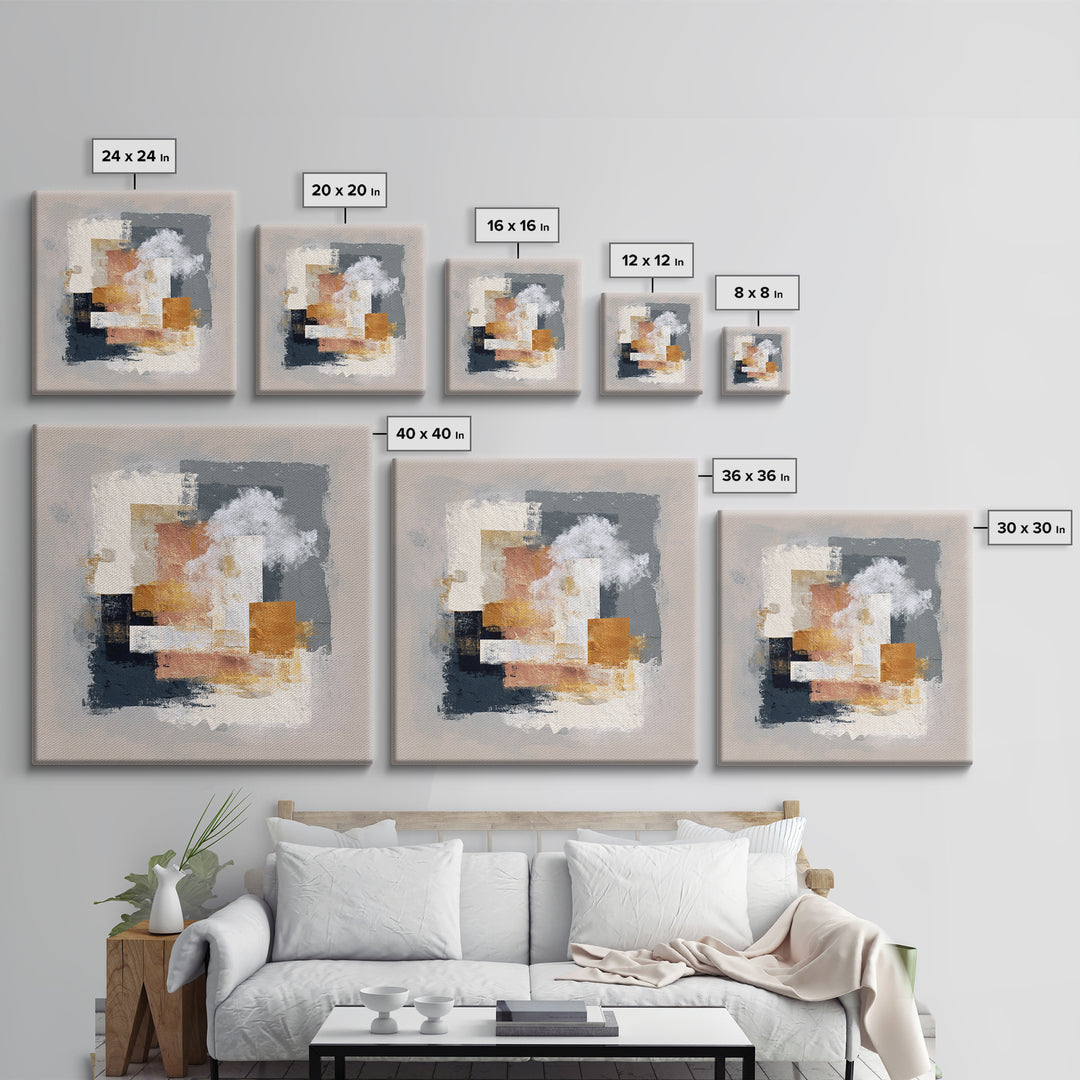 Large Statement Abstract Framed Canvas Print, Living Room Art, Home Decor, Living Room Decor, Abstract Art, Living, LIR-1x1-73