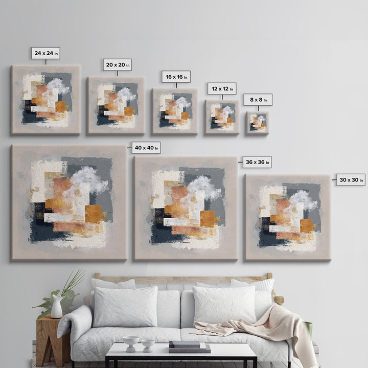 Large Statement Abstract Framed Canvas Print, Living Room Art, Home Decor, Living Room Decor, Abstract Art, Living, LIR-1x1-73