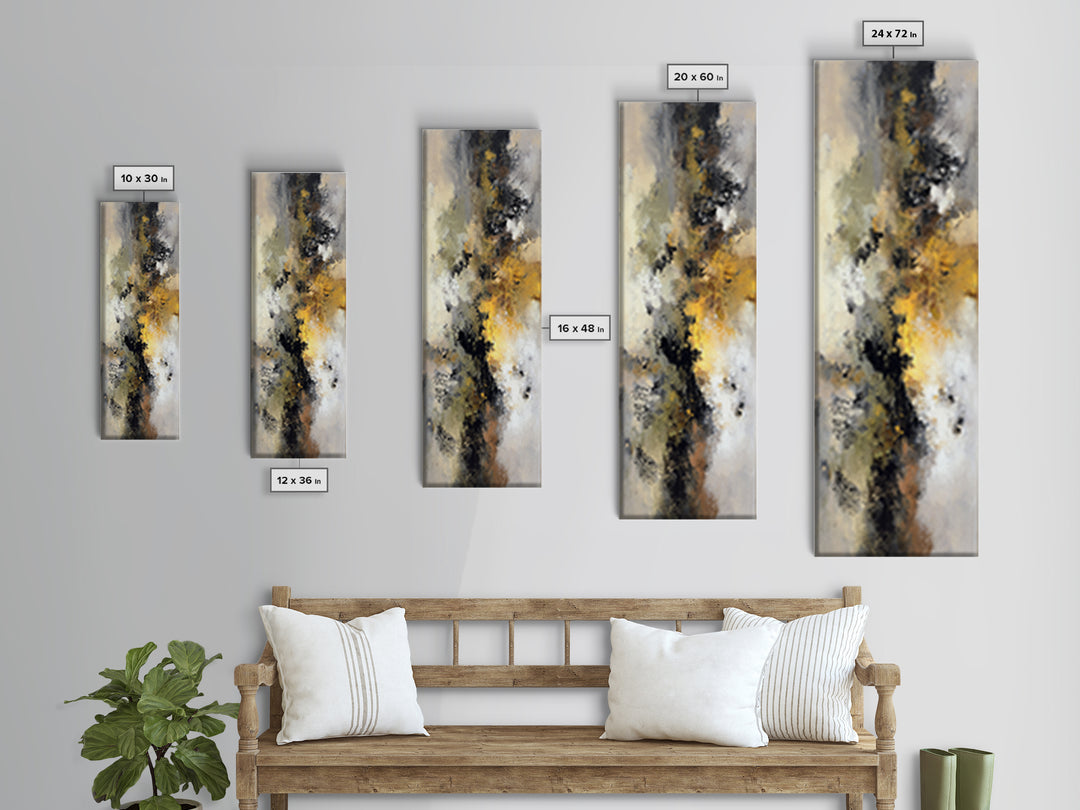 Classic Mountain Panorama for Cozy Interiors Canvas Print, Living Room Art, Modern Wall Art, Living Room Decor, Oil Painting, LIR-1x3-100