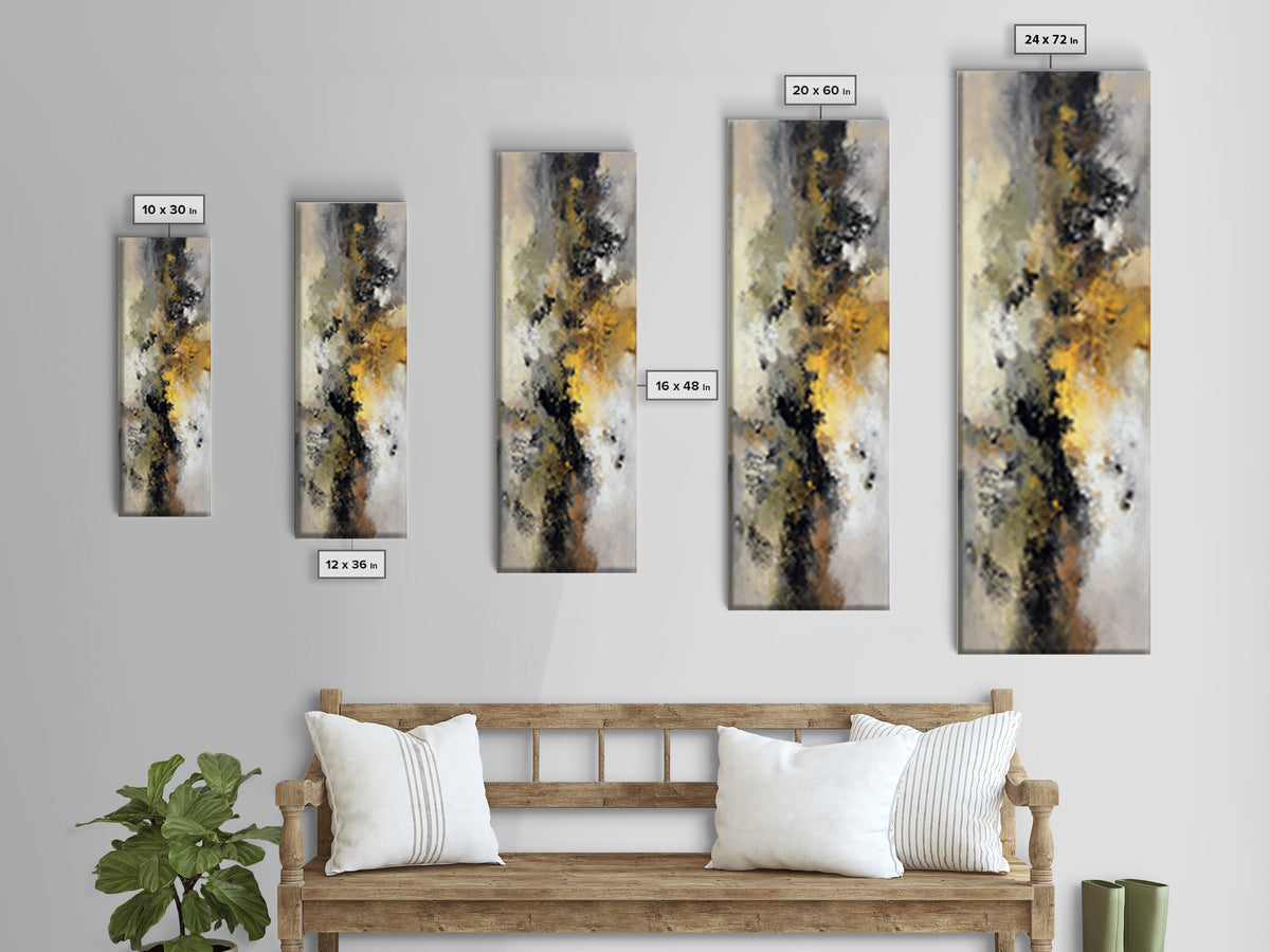Classic Mountain Panorama for Cozy Interiors Canvas Print, Living Room Art, Modern Wall Art, Living Room Decor, Oil Painting, LIR-1x3-100