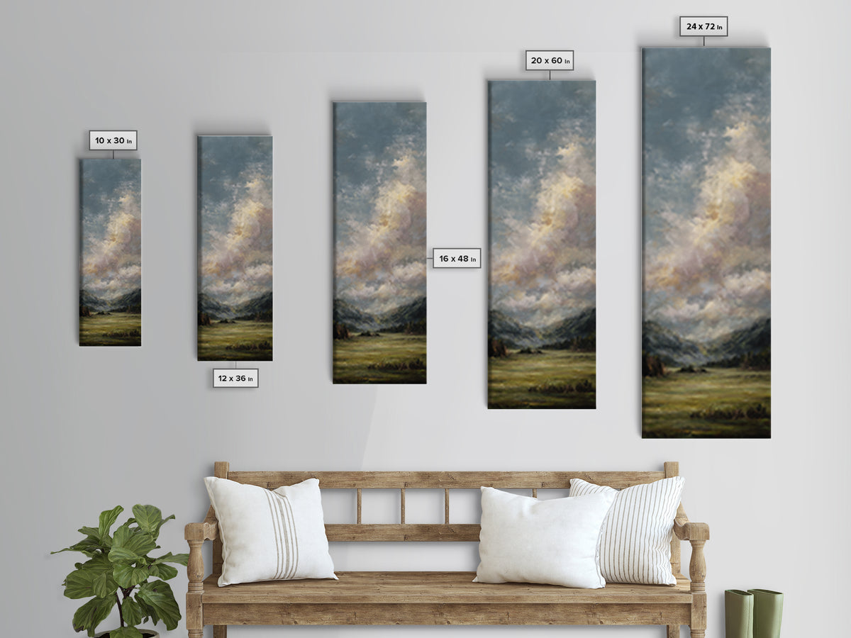 Quiet Meadow Landscape Canvas Print, Living Room Art, Bedroom Decor, Living Room Decor, Fine Art, Living, Bedroom Wall Art, LIR-1x3-11
