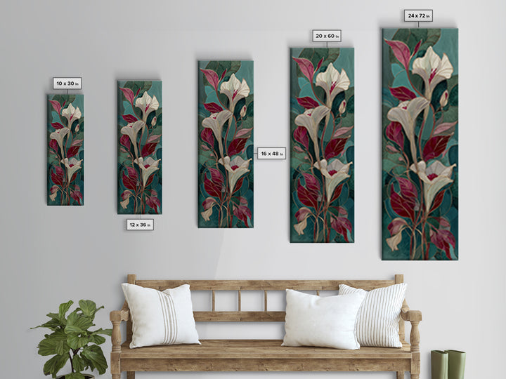 Botanical Vase Painting Canvas Print, Living Room Art, Gallery Decor, Living Room Decor, Fine Art, Living, Wall Art, Home Decor, LIR-1x3-14