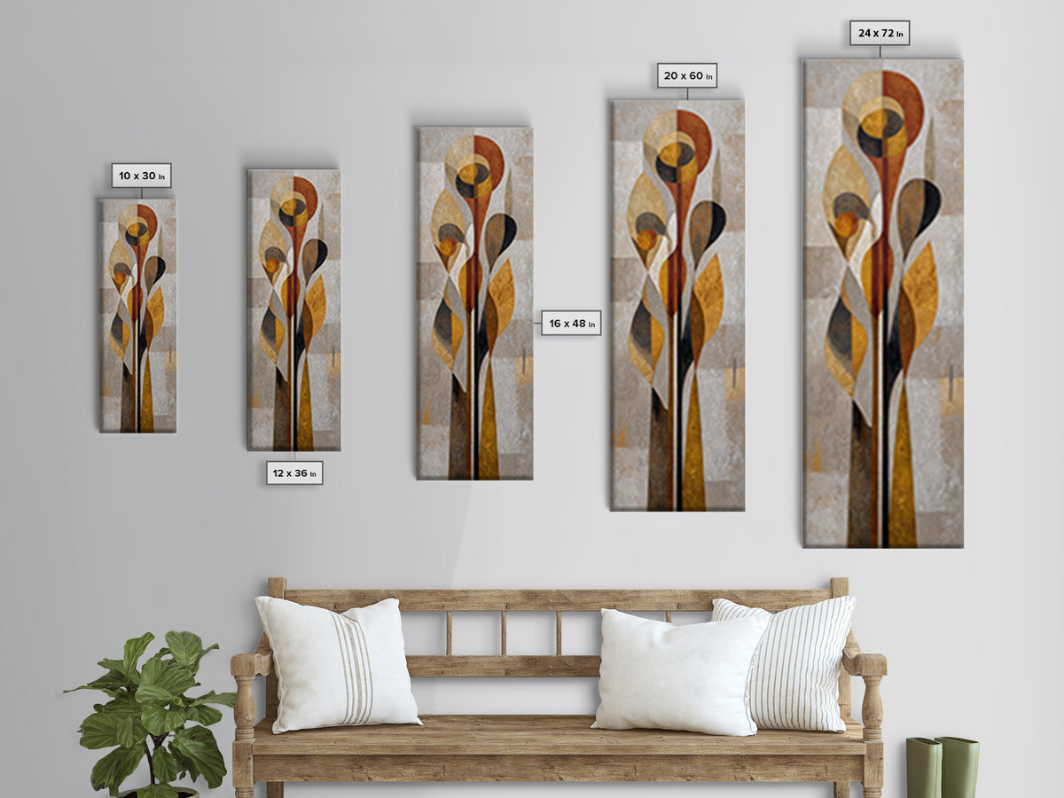 Abstract Organic Shapes Framed Canvas Print, Living Room Art, Printable Wall Art, Living Room Decor, Abstract Art, Living, LIR-1x3-3