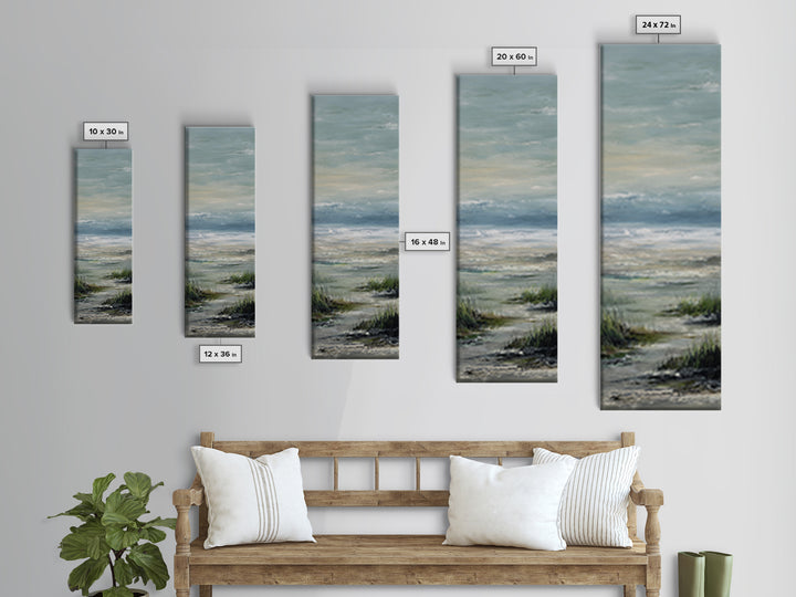 Large Cloudscape with Gentle Movement Framed Canvas Print, Living Room Art, Abstract Art, Living Room Decor, Watercolor Art, LIR-1x3-31