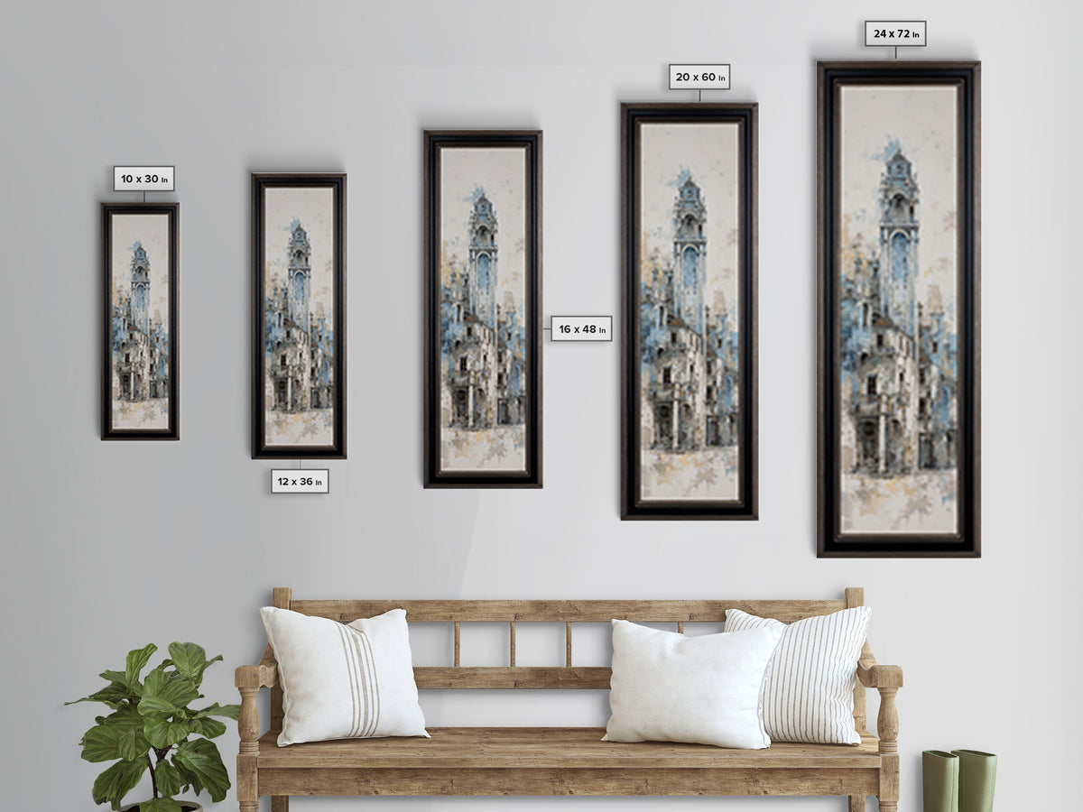 Black and White Architectural Arch Composition Canvas Print, Living Room Art, New Home Gift, Living Room Decor, Living, LIR-1x3-43