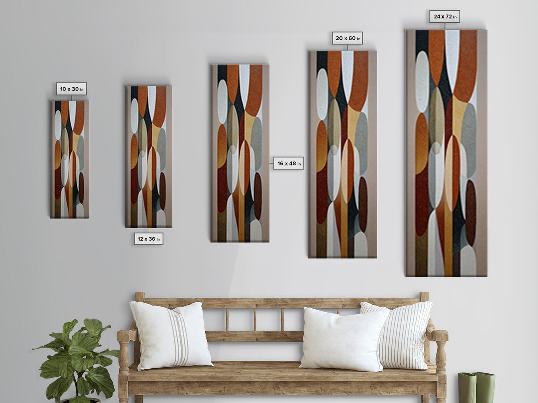 Mid Century Geometric Artwork Canvas Print, Living Room Art, Printable, Living Room Decor, Fine Art, Living, Printable Art, LIR-1x3-44