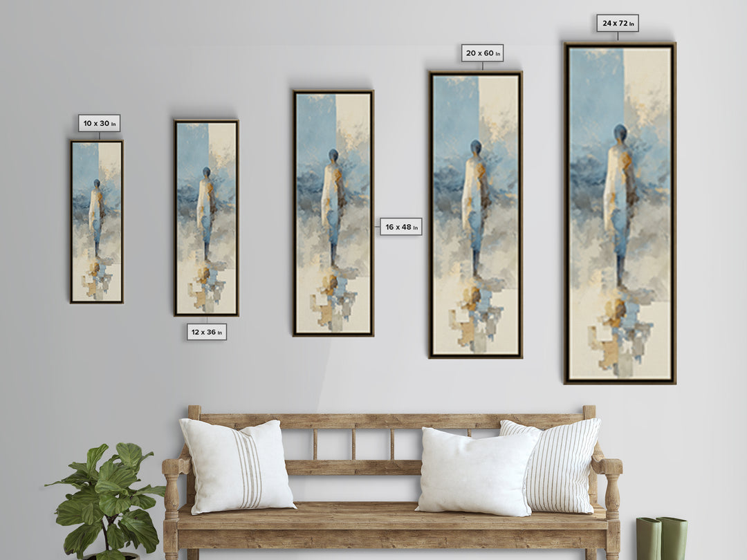 Oversized Line Figure Canvas Print, Living Room Art, Fine Art Print, Living Room Decor, Oil Painting, Living, Wall Decor, LIR-1x3-5